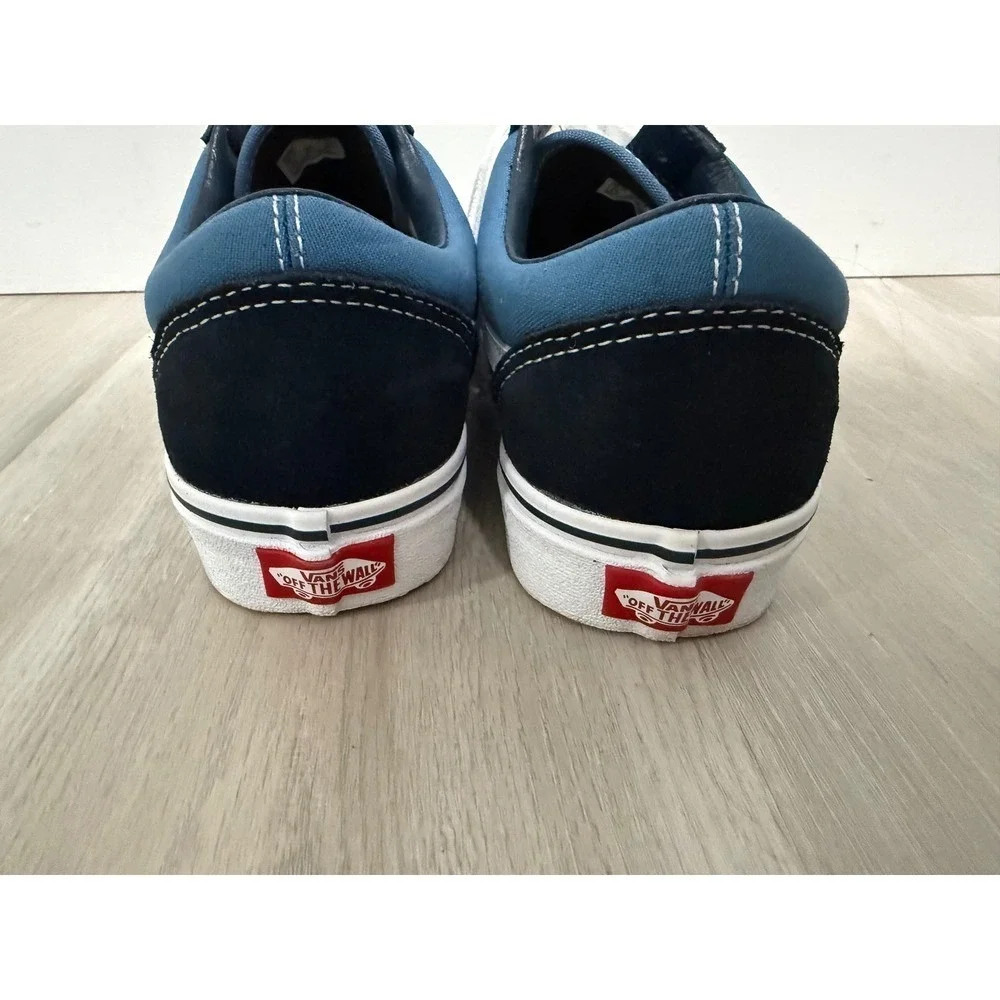 Vans‎ Old Skool Blue Suede Canvas Skate Shoes Men Size 6 Women 7.5